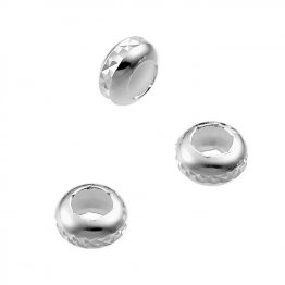 Perles rondelles facettées 5mm trou 2,6mm (env. 50pcs)