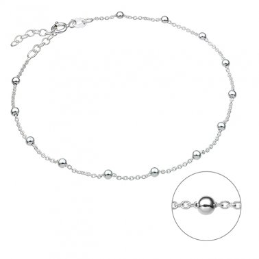 Chaîne cheville perles 23+3cm extension (1pc)