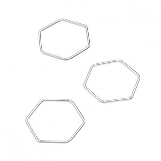 Pendentifs hexagones 23mm fil 1mm (10pcs)