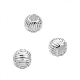 6mm corrugated beads hole 2,5mm (approx. 30pcs)