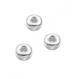 6mm smooth beaded spacers hole 2mm (approx. 30pcs)