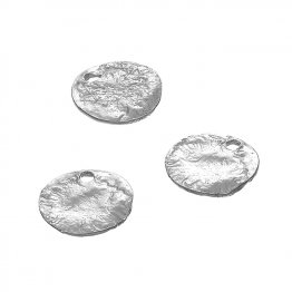 Médailles rondes 16mm irrégulieres avec 1 trou (3pcs)